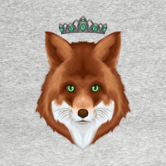 crowned fox by JadedWolvesArt